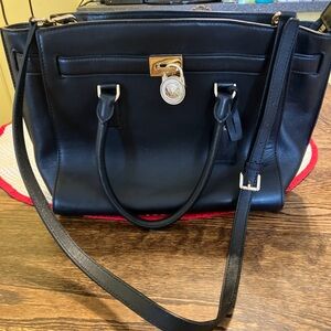 Michael by Michael Kors Black Satchel Bag-Minor Callouts
